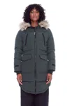 Alpine North Ukon Women's Vegan Down (recycled) Drawstring Parka In Grey