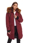 Alpine North Ukon Women's Vegan Down (recycled) Drawstring Parka In Red