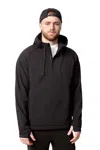 Alpine North Vargas Men's Pullover Softshell Hoodie, Black In Black