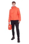 Alpine North Yoho Men's Men's Vegan Down (recycled) Lightweight Packable Puffer In Orange