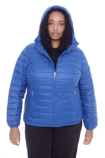 Alpine North Yoho Plus Women's Vegan Down (recycled) Lightweight Packable Puffer (plus Size) In Blue