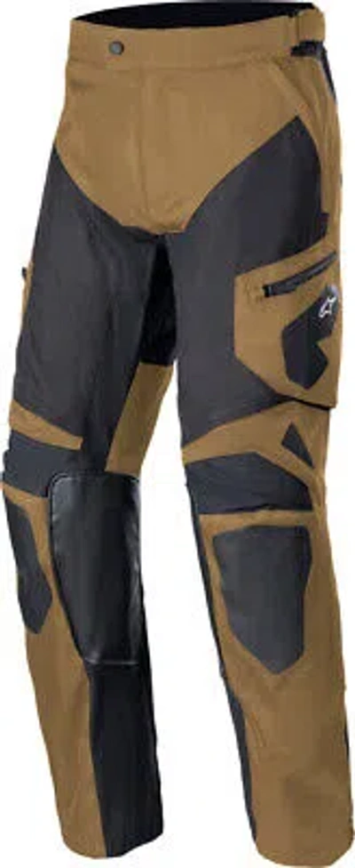 Pre-owned Alpinestars Venture Xt Over Boot Pants Camel Lg 3323122-879-l Tan | Black Large