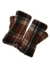 Alpo Check Motif Muffs In Brown