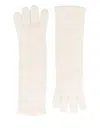 Alpo Beige Solid Knitted Gloves In Neutral