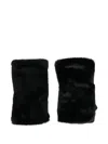 Alpo Black Fingerless Gloves In Black