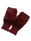 Alpo Shearling Gloves In Red