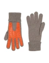 Alpo Woman Gloves Orange Size Onesize Cashmere, Viscose, Polyamide, Merino Wool, Leather