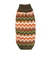 Alqo Wasi Alpaca-blend Forest Chevron Dog Sweater In Multi