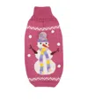 Alqo Wasi Alpaca-blend Snowman Dog Sweater In Pink