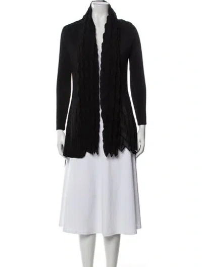 Pre-owned Alquema Open Front Sweater In Black