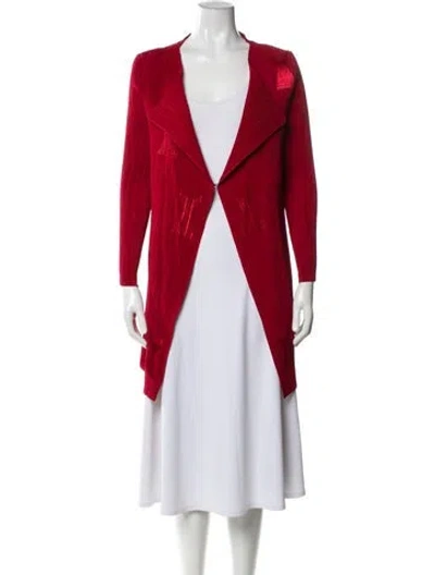 Pre-owned Alquema Plunge Neckline Sweater In Red