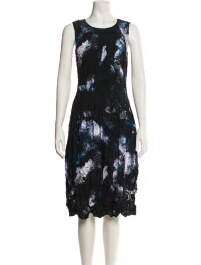 Pre-owned Alquema Printed Knee-length Dress In Blue