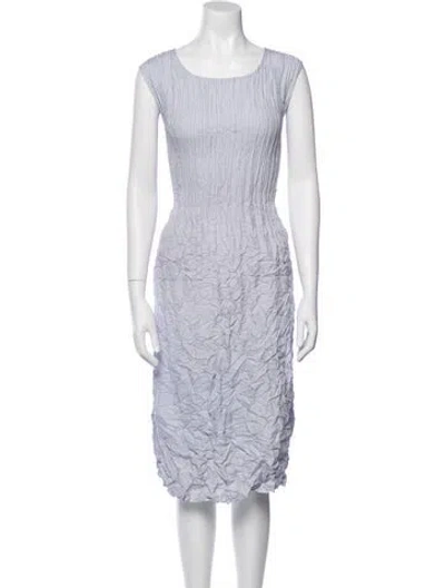 Pre-owned Alquema Scoop Neck Knee-length Dress In Gray