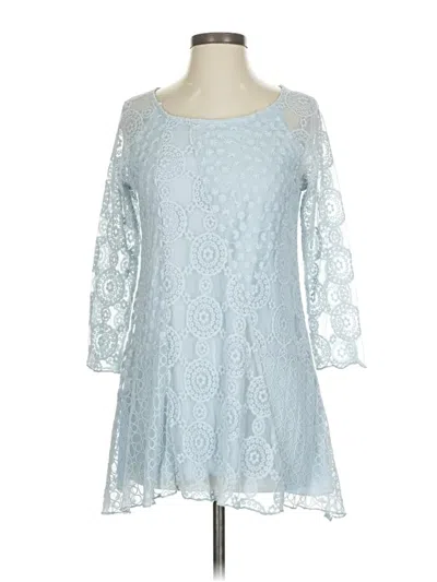 Pre-owned Alstyle Apparel & Activewear 3/4 Sleeve Blouse In Blue