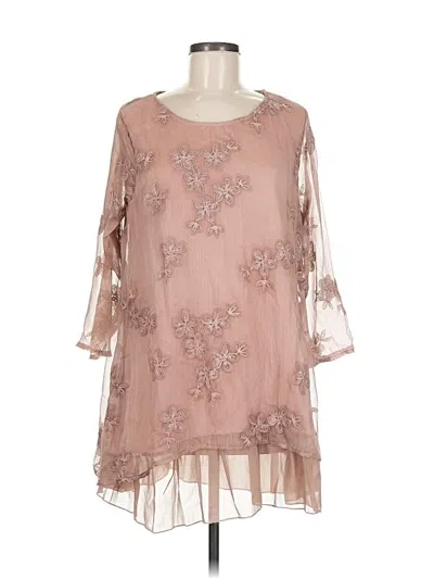 Pre-owned Alstyle Apparel & Activewear 3/4 Sleeve Blouse In Pink