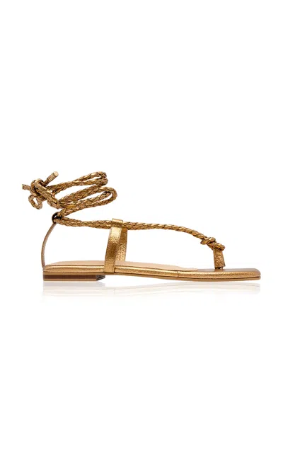 Alta Hera Copper Sandals In Gold