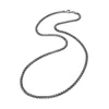 Altar™ Ornaments Co. Men's Grey Omega Chain| Sterling Silver Brushed Gun-metal Necklace - Altar™ In Gray