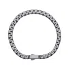Altar™ Ornaments Co. Men's Grey Torque Bracelet| Sterling Silver Vintage Brushed Box Link - Altar™ In Gray