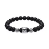 Altar™ Ornaments Co. Men's Silver / Black Ember Bracelet| Volcanic Rock & Silver Beaded Bracelet - Altar™ In Multi