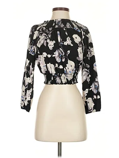 Pre-owned Altar'd State 3/4 Sleeve Blouse In Black