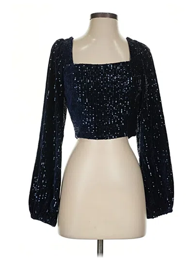 Pre-owned Altar'd State 3/4 Sleeve Blouse In Blue