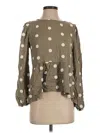 Altar'd State 3/4 Sleeve Blouse In Brown