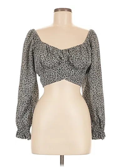 Pre-owned Altar'd State 3/4 Sleeve Blouse In Gray