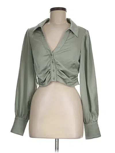 Pre-owned Altar'd State 3/4 Sleeve Blouse In Green
