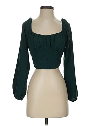 Pre-owned Altar'd State 3/4 Sleeve Blouse In Green