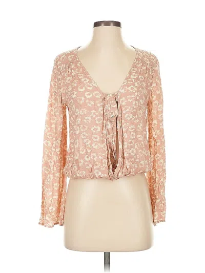 Pre-owned Altar'd State 3/4 Sleeve Blouse In Pink