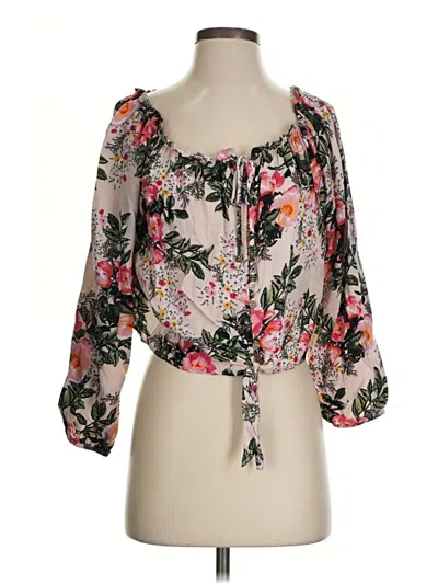 Pre-owned Altar'd State 3/4 Sleeve Blouse In Pink