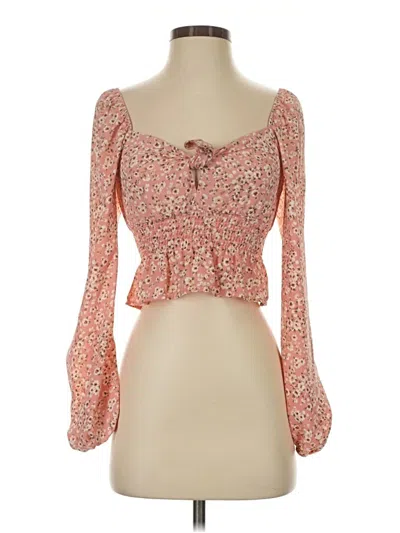 Pre-owned Altar'd State 3/4 Sleeve Blouse In Pink