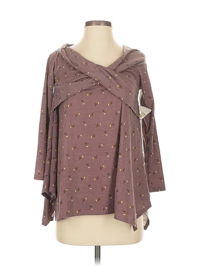 Pre-owned Altar'd State 3/4 Sleeve Blouse In Purple