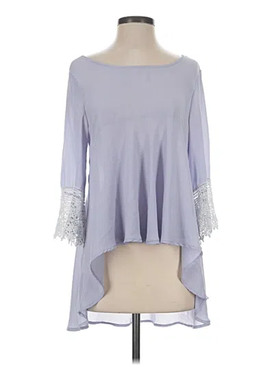 Pre-owned Altar'd State 3/4 Sleeve Blouse In Purple