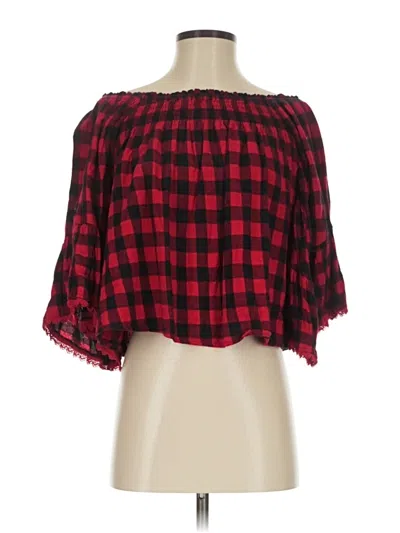 Pre-owned Altar'd State 3/4 Sleeve Blouse In Red