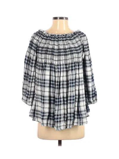 Pre-owned Altar'd State 3/4 Sleeve Blouse In White