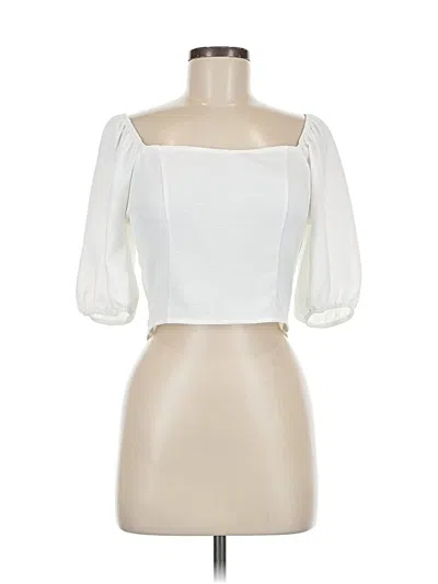 Pre-owned Altar'd State 3/4 Sleeve Blouse In White