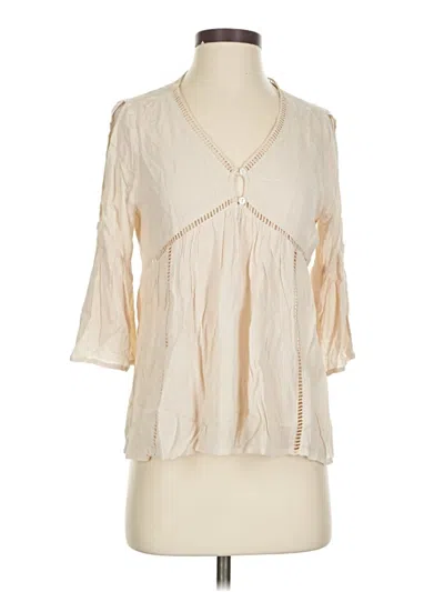 Pre-owned Altar'd State 3/4 Sleeve Blouse In White