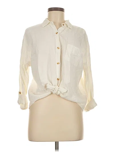 Pre-owned Altar'd State 3/4 Sleeve Blouse In White