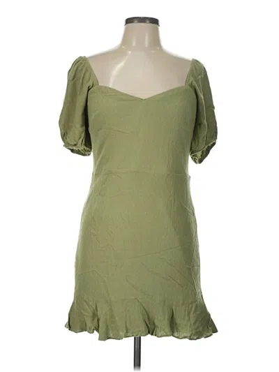 Pre-owned Altar'd State 3/4 Sleeve Top Green Sweetheart Neckline Tops