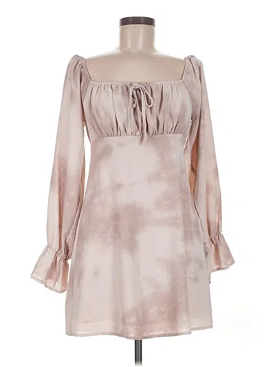 Pre-owned Altar'd State 3/4 Sleeve Top Pink Sweetheart Neckline Tops