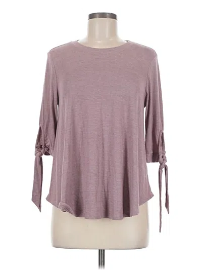 Pre-owned Altar'd State 3/4 Sleeve Top Purple Boatneck Tops