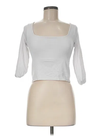 Pre-owned Altar'd State 3/4 Sleeve Top White Square Neckline Tops