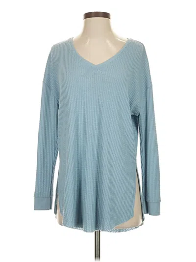 Pre-owned Altar'd State 3/4 Sleeve T-shirt In Blue