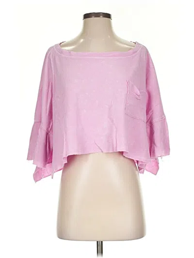 Pre-owned Altar'd State 3/4 Sleeve T-shirt In Pink