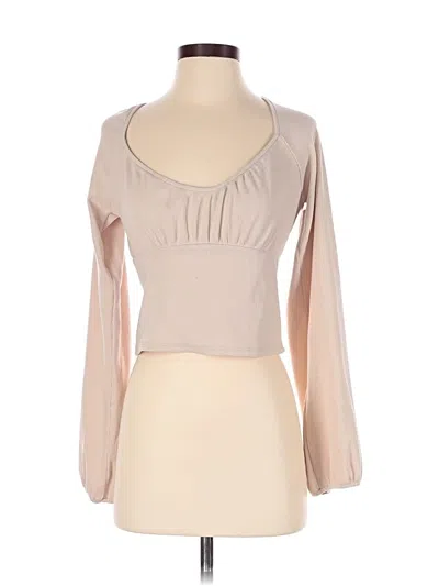 Pre-owned Altar'd State 3/4 Sleeve T-shirt In Tan