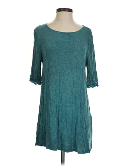 Pre-owned Altar'd State 3/4 Sleeve T-shirt In Teal