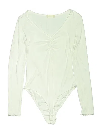 Pre-owned Altar'd State Bodysuit In Ivory