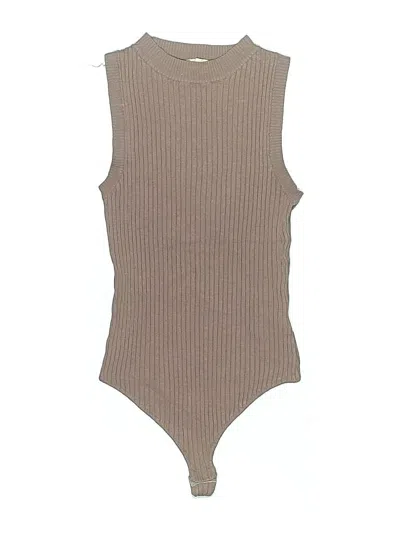 Pre-owned Altar'd State Bodysuit In Tan