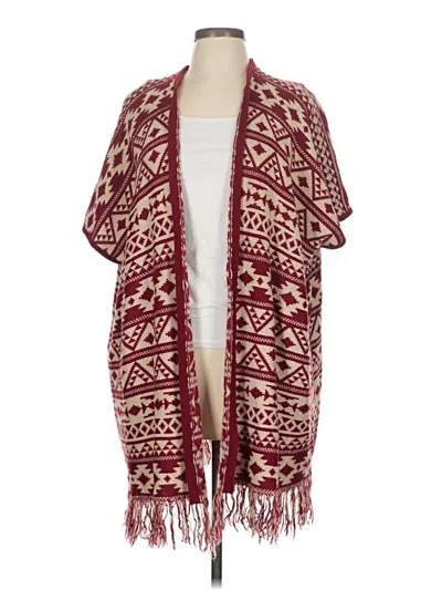 Pre-owned Altar'd State Cardigan Sweater In Burgundy